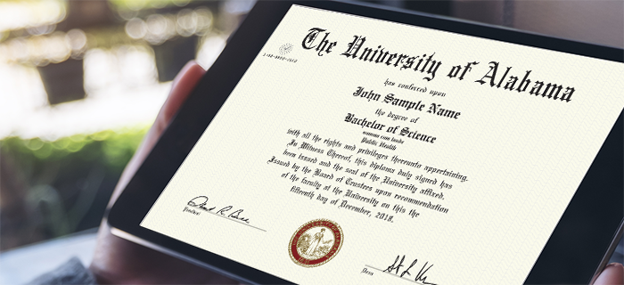 New UA Graduates First to Receive an eDiploma in Addition to Paper Diploma